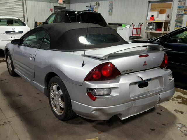 4A3AE85H61E019365 - 2001 MITSUBISHI ECLIPSE SP SILVER photo 3