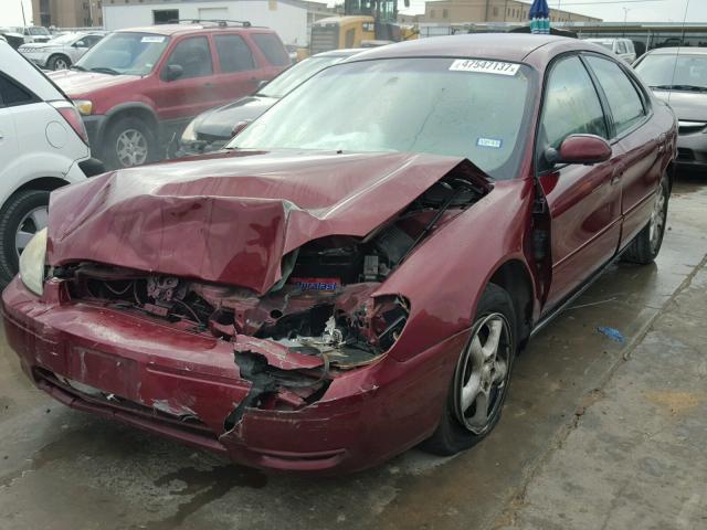 1FAFP56U47A178193 - 2007 FORD TAURUS SEL MAROON photo 2