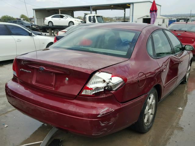 1FAFP56U47A178193 - 2007 FORD TAURUS SEL MAROON photo 4