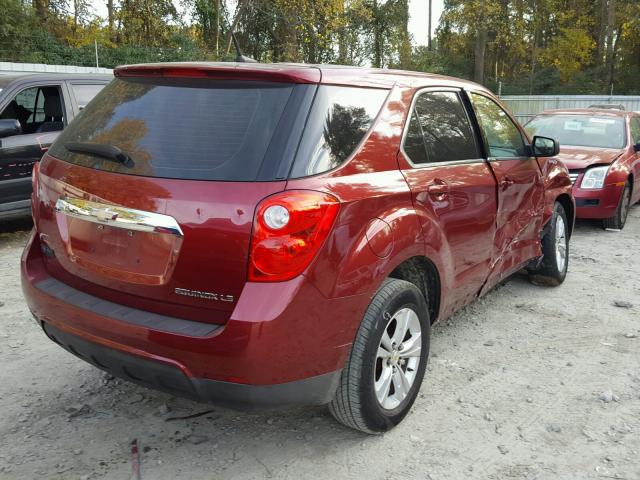 2CNALBEW9A6314741 - 2010 CHEVROLET EQUINOX LS RED photo 4