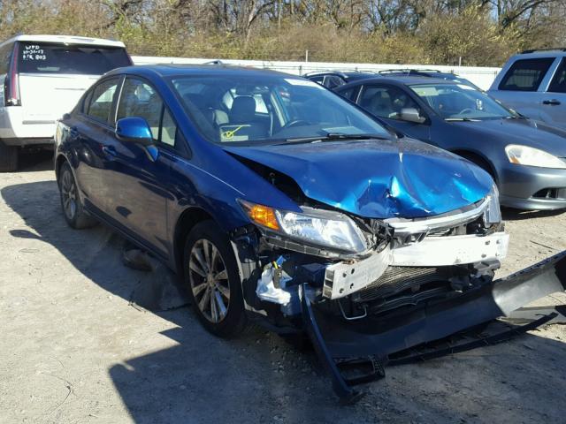 2HGFB2F90CH544103 - 2012 HONDA CIVIC EXL BLUE photo 1