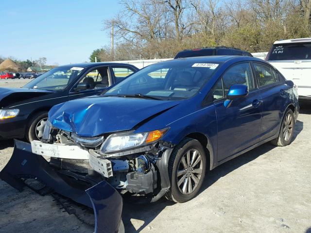 2HGFB2F90CH544103 - 2012 HONDA CIVIC EXL BLUE photo 2