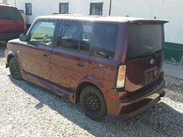 JTLKT334650175980 - 2005 TOYOTA SCION XB Tünd qırmızı foto 3