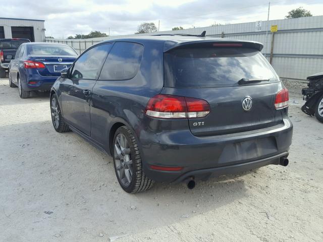 WVWFV7AJXDW067557 - 2013 VOLKSWAGEN GTI GRAY photo 3