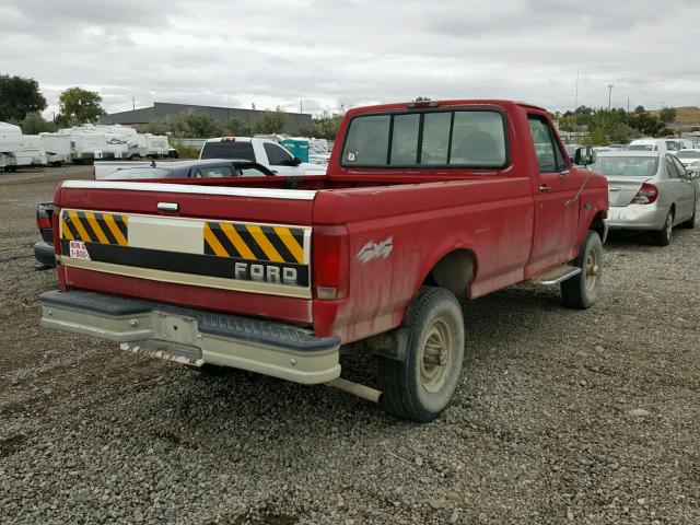 2FTHF26G1TCA40229 - 1996 FORD F250 RED photo 4