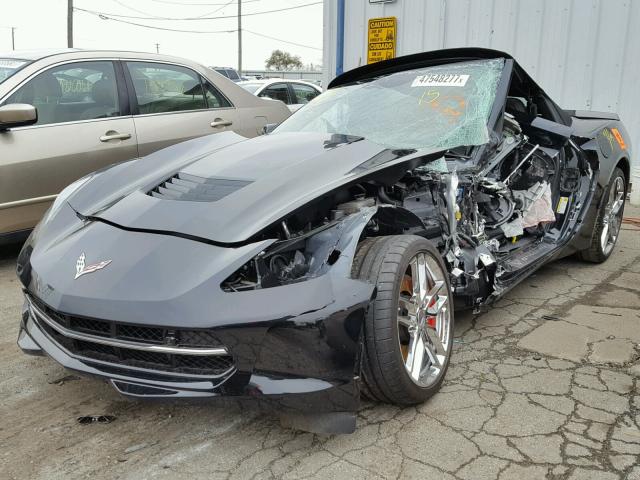 1G1YM3D76G5114266 - 2016 CHEVROLET CORVETTE S BLACK photo 2