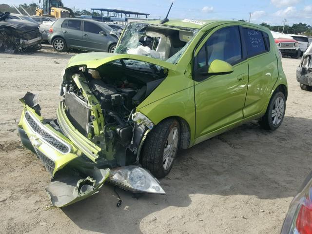 KL8CD6S9XDC535849 - 2013 CHEVROLET SPARK 1LT GREEN photo 2