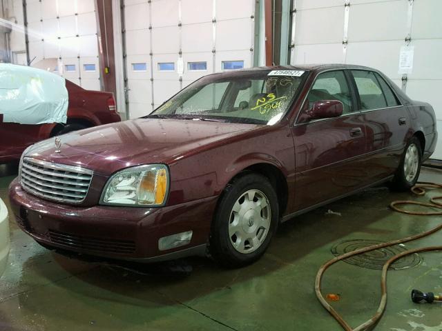 1G6KD54Y52U216564 - 2002 CADILLAC DEVILLE MAROON photo 2