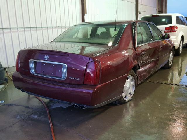 1G6KD54Y52U216564 - 2002 CADILLAC DEVILLE MAROON photo 4