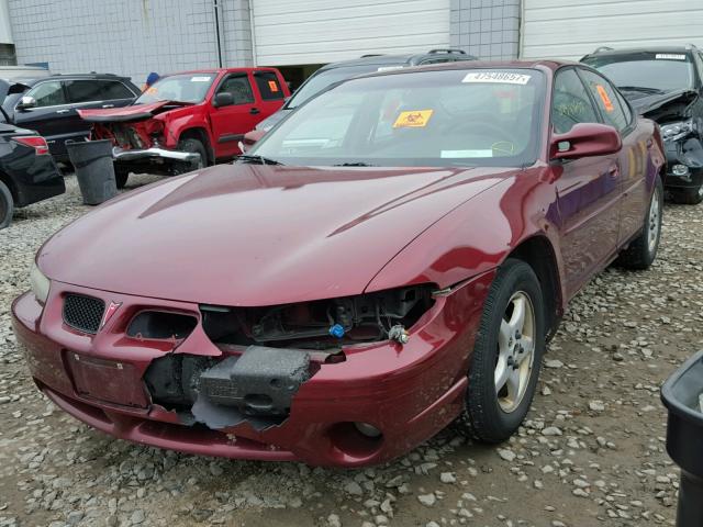 1G2WK52J02F260054 - 2002 PONTIAC GRAND PRIX RED photo 2