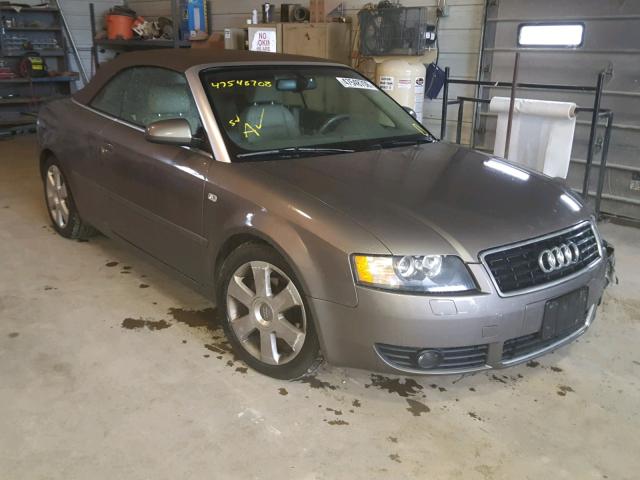 WAUAC48H45K009287 - 2005 AUDI A4 1.8 CAB BROWN photo 1