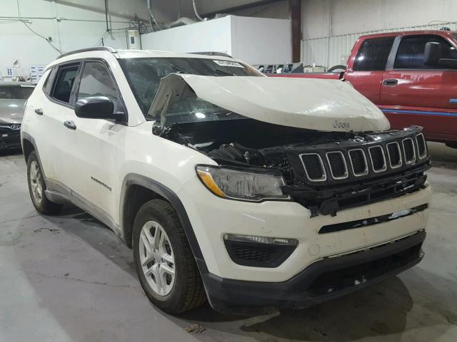 3C4NJCAB9JT105435 - 2018 JEEP COMPASS SP WHITE photo 1