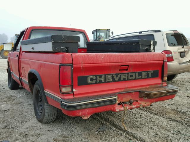 1GCCS14R8N8222106 - 1992 CHEVROLET S TRUCK S1 RED photo 3