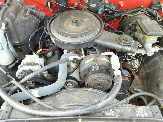 1GCCS14R8N8222106 - 1992 CHEVROLET S TRUCK S1 RED photo 7