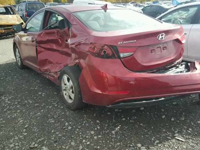 5NPDH4AE8FH645907 - 2015 HYUNDAI ELANTRA SE RED photo 3