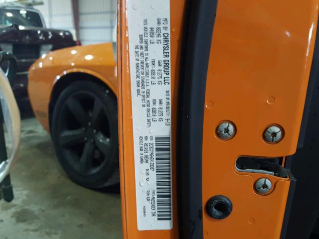 2C3CDYAG4EH139387 - 2014 DODGE CHALLENGER ORANGE photo 10