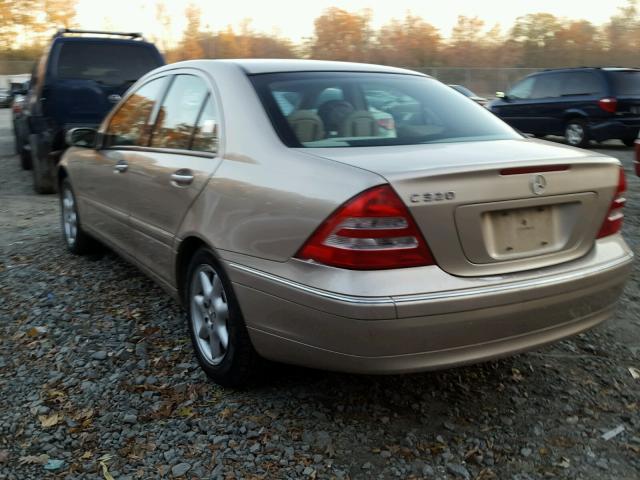 WDBRF64J53F297536 - 2003 MERCEDES-BENZ C 320 TAN photo 3