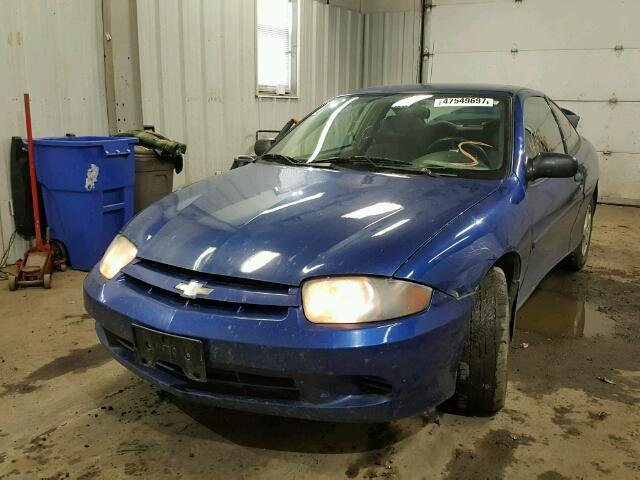 1G1JC12F047372804 - 2004 CHEVROLET CAVALIER BLUE photo 2