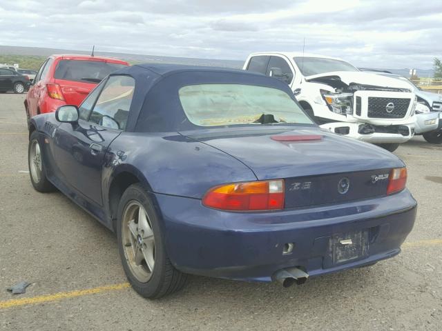 4USCH9334XLF79855 - 1999 BMW Z3 2.3 BLUE photo 3