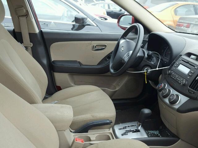 KMHDU4AD5AU009684 - 2010 HYUNDAI ELANTRA BL RED photo 5