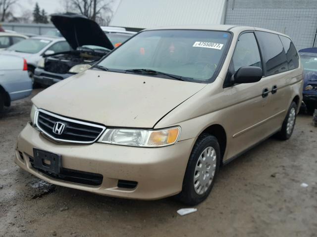 5FNRL18572B032047 - 2002 HONDA ODYSSEY LX GOLD photo 2