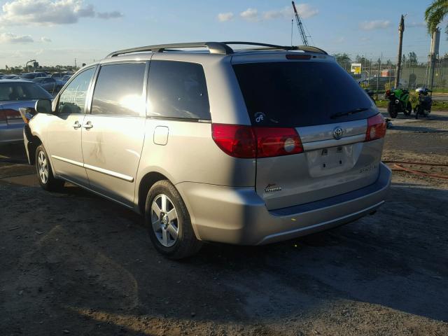 5TDZA22C56S395144 - 2006 TOYOTA SIENNA XLE SILVER photo 3