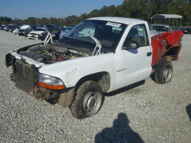 1B7GG16X02S653519 - 2002 DODGE DAKOTA BAS WHITE photo 2