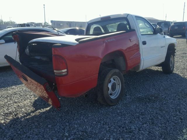 1B7GG16X02S653519 - 2002 DODGE DAKOTA BAS WHITE photo 4