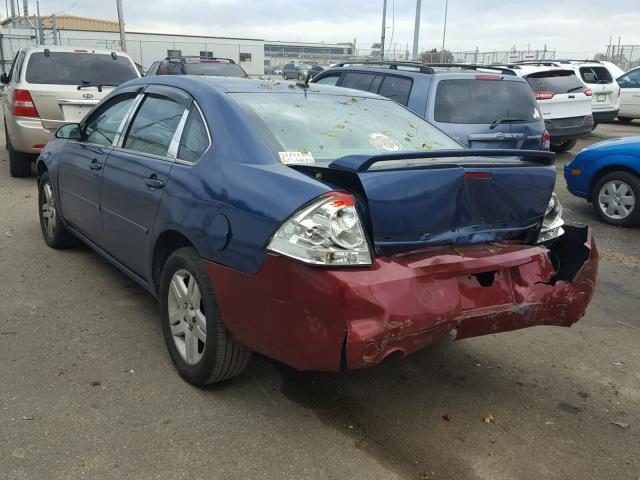 2G1WU581469374949 - 2006 CHEVROLET IMPALA LTZ BLUE photo 3