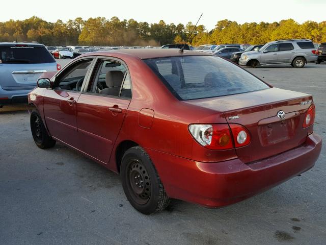 1NXBR32E63Z103618 - 2003 TOYOTA COROLLA CE RED photo 3