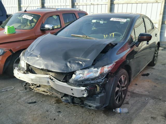 2HGFB2F87EH540754 - 2014 HONDA CIVIC EX BLACK photo 2