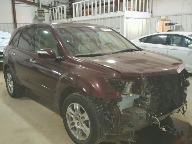 2HNYD28298H513029 - 2008 ACURA MDX MAROON photo 1