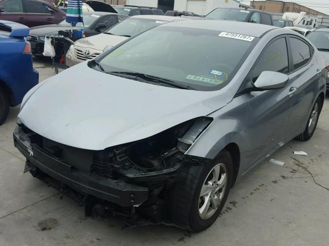 5NPDH4AE2FH551280 - 2015 HYUNDAI ELANTRA SE GRAY photo 2