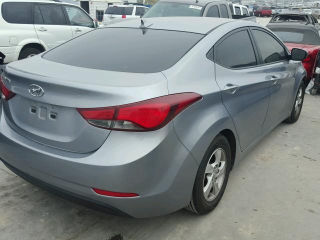 5NPDH4AE2FH551280 - 2015 HYUNDAI ELANTRA SE GRAY photo 4