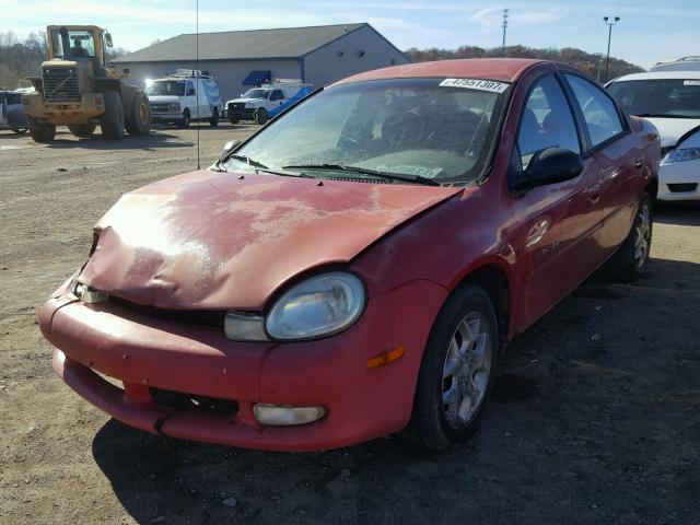 1B3ES46C1YD563833 - 2000 DODGE NEON BASE RED photo 2