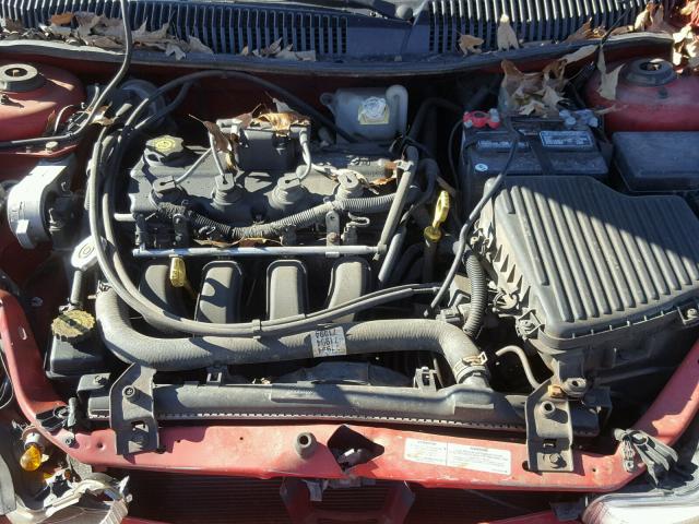 1B3ES46C1YD563833 - 2000 DODGE NEON BASE RED photo 7