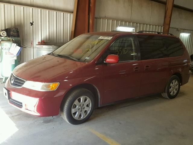 2HKRL18682H534401 - 2002 HONDA ODYSSEY EX MAROON photo 2