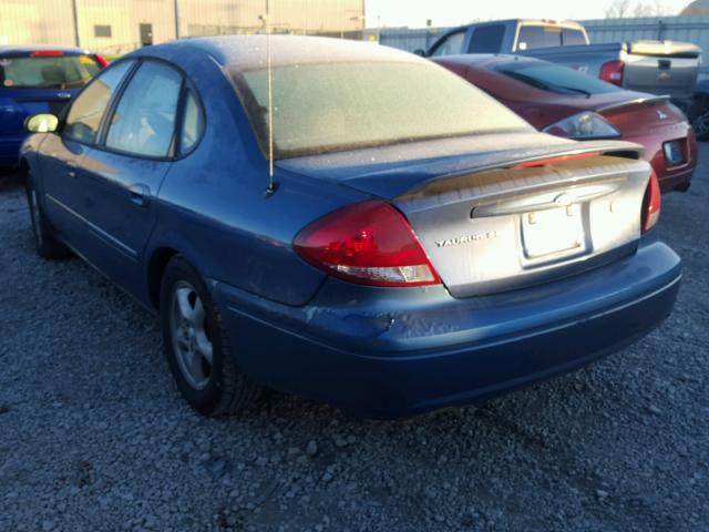 1FAFP53U94A149661 - 2004 FORD TAURUS SE BLUE photo 3