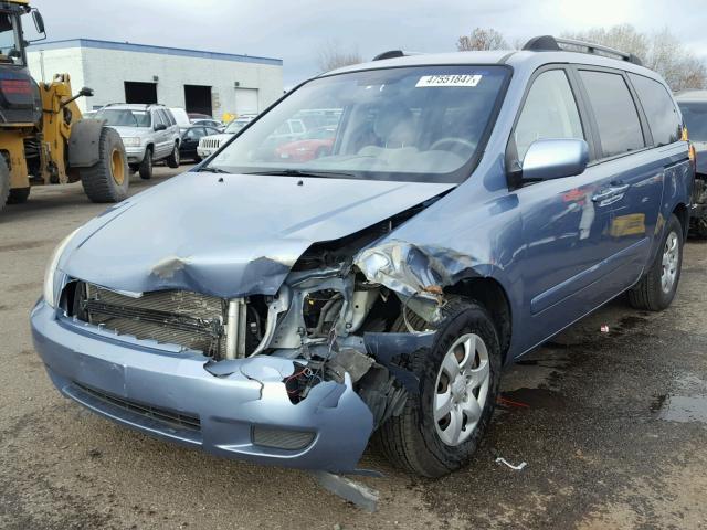 KNDMB233886230472 - 2008 KIA SEDONA EX BLUE photo 2