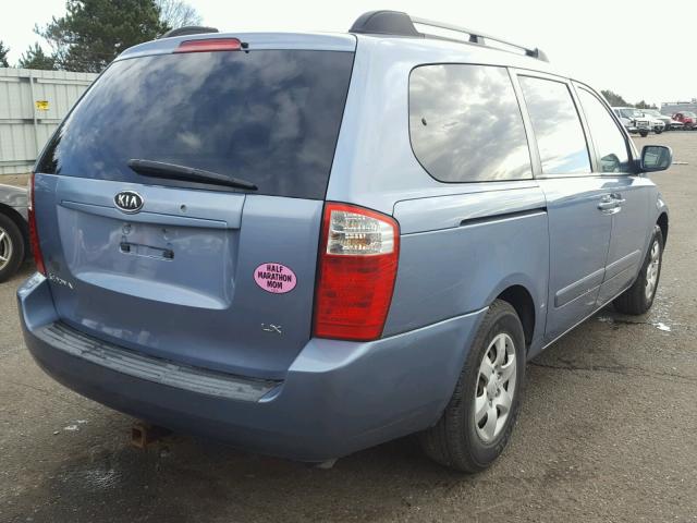 KNDMB233886230472 - 2008 KIA SEDONA EX BLUE photo 4