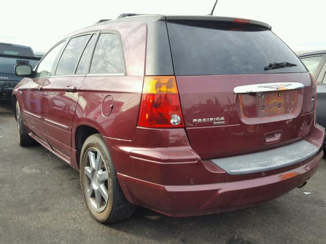 2A8GM68X08R654983 - 2008 CHRYSLER PACIFICA T BURGUNDY photo 3