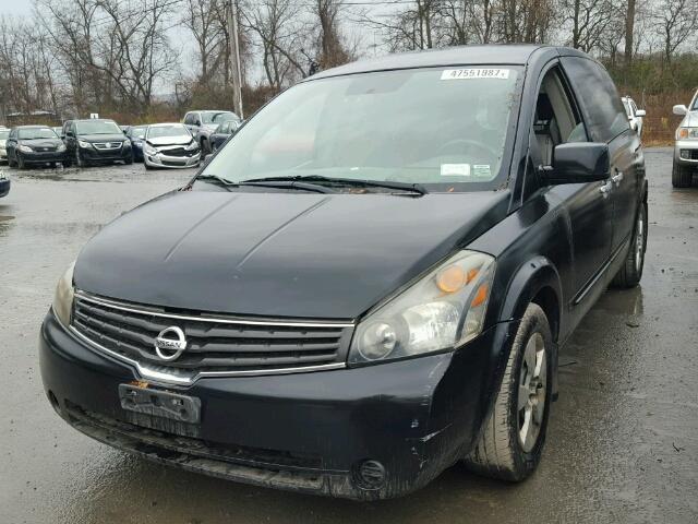 5N1BV28U48N107754 - 2008 NISSAN QUEST S BLACK photo 2