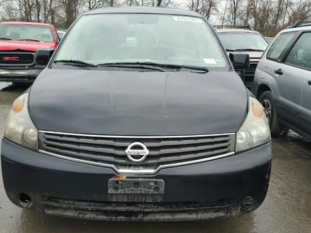 5N1BV28U48N107754 - 2008 NISSAN QUEST S BLACK photo 9