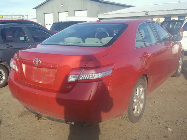 4T1BF3EKXBU152345 - 2011 TOYOTA CAMRY BASE RED photo 4