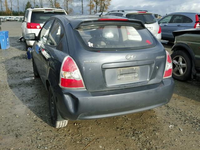 KMHCM36C18U067176 - 2008 HYUNDAI ACCENT GS CHARCOAL photo 3