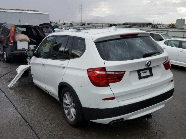 5UXWX9C52D0A11073 - 2013 BMW X3 XDRIVE2 WHITE photo 3