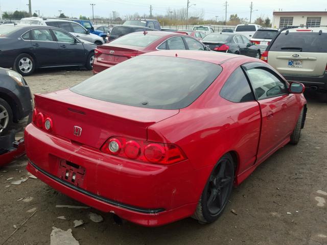 JH4DC53025S012937 - 2005 ACURA RSX TYPE-S RED photo 4