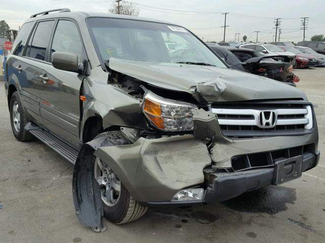 5FNYF28727B016100 - 2007 HONDA PILOT EXL GREEN photo 1