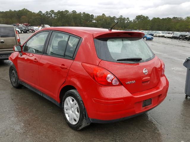 3N1BC1CP1BL420423 - 2011 NISSAN VERSA S RED photo 3