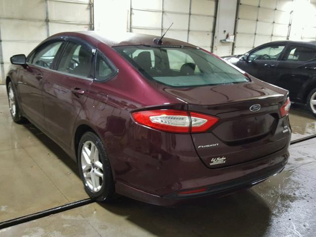 3FA6P0HR2DR250067 - 2013 FORD FUSION SE PURPLE photo 3